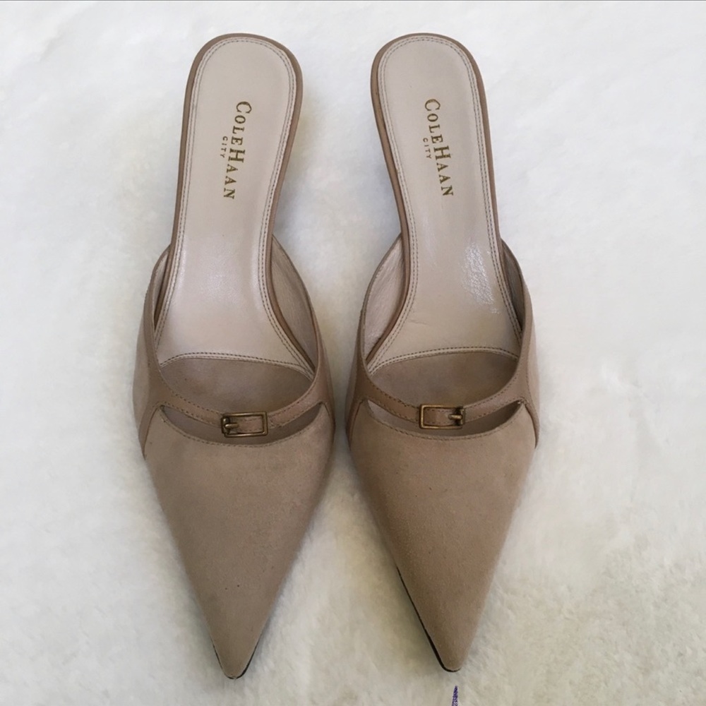 Cole Haan Mules Suede Heeled Size: 9.5